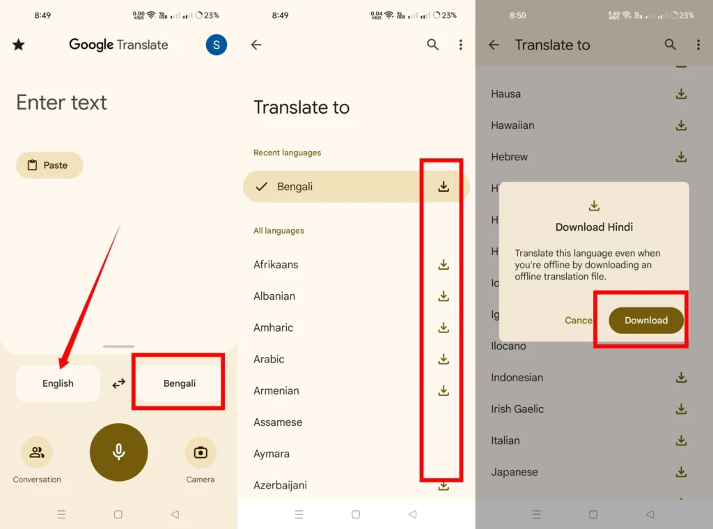 English to Bangla - Google Translate Apps Offline Use