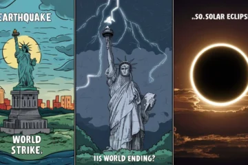 Earthquakes, solar eclipses and Statue of Liberty lightning