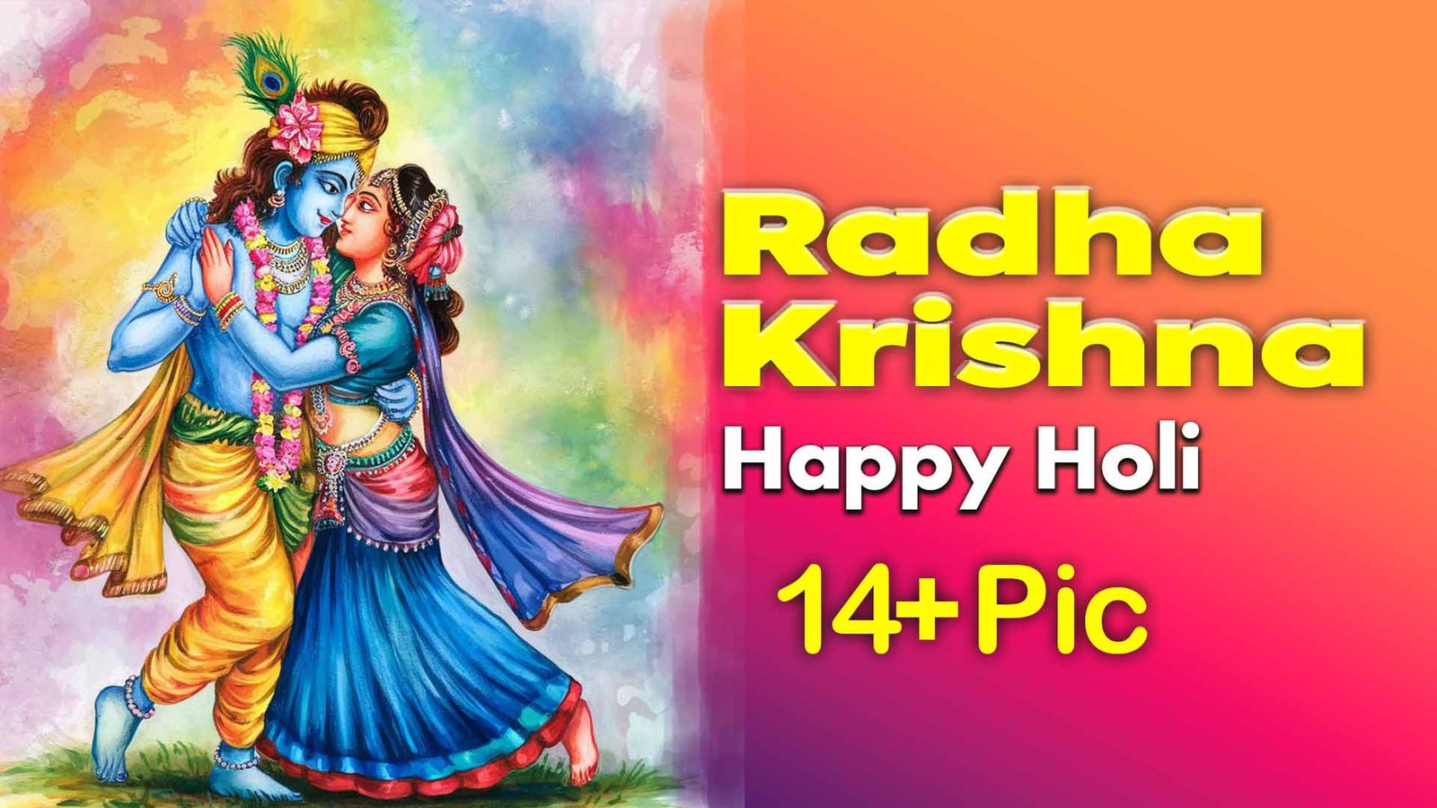 Radha Krishna Happy Holi HD Photo 