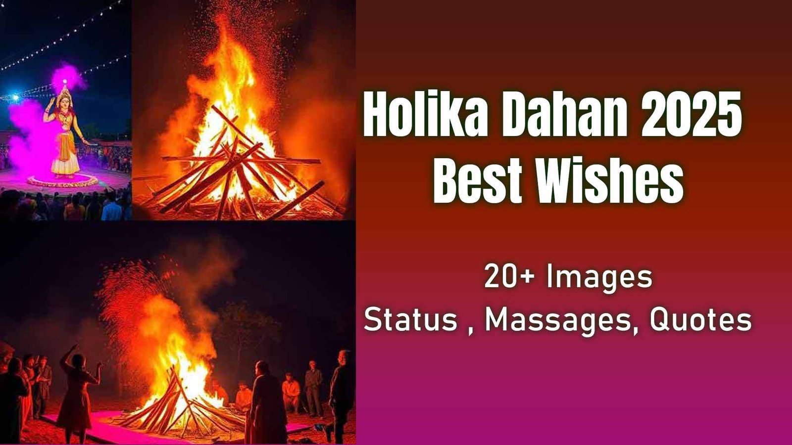 20+ Holi dahan 2025 wishes images | Holika dahan 2025 status , Massages, Quotes Whatsapp, Facebook