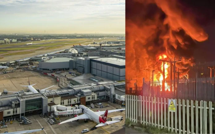 লন্ডন হিথ্রো বিমানবন্দরে অগ্নিকাণ্ড