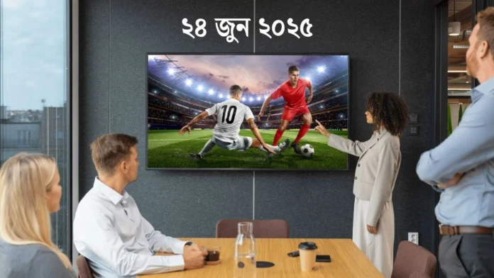 আজকের খেলা ২৪ জুন ২০২৫ -  টিভিতে আজকের খেলার খবর  লাইভ খেলা কোন চ্যানেলে হবে আজকের খেলা ২৪ জুন ২০২৫ -  টিভিতে আজকের খেলার খবর | লাইভ খেলা কোন চ্যানেলে হবে?