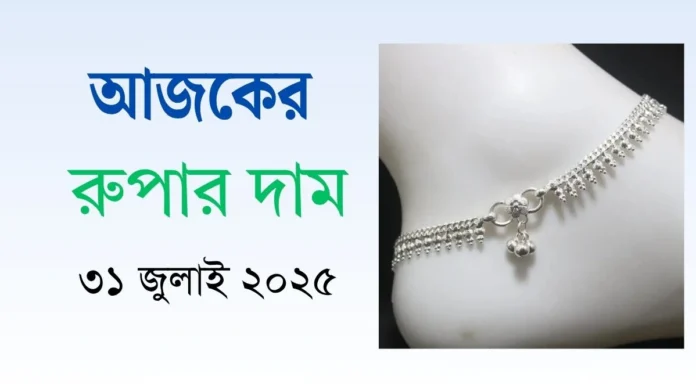 আজকের রুপার দাম