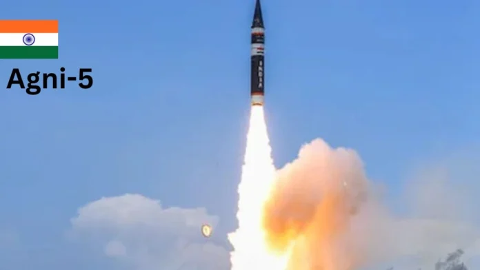 অগ্নি-৫ মিসাইল উৎক্ষেপণ