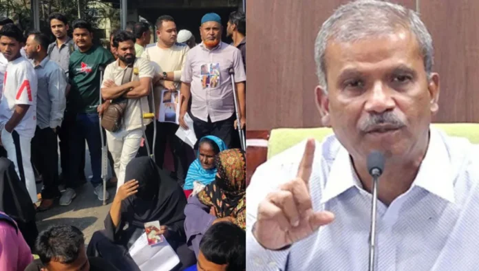 জুলাই শহীদ পরিবারের বিক্ষোভ আসিফ নজরুলের পদত্যাগ দাবি