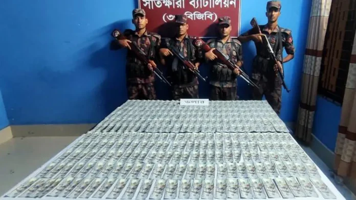 সীমান্তে পলিথিন ব্যাগে ৩০ হাজার ডলার উদ্ধার করল বিজিবি