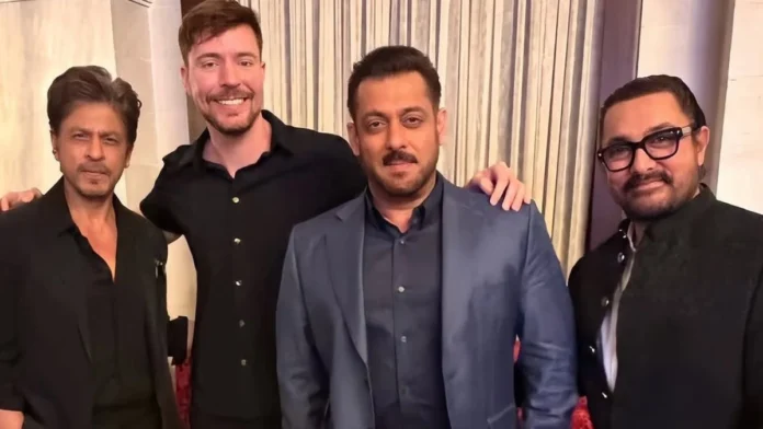 মিস্টারবিস্টের ছবিতে তিন খান এক ফ্রেমে, সরগরম সোশ্যাল মিডিয়া