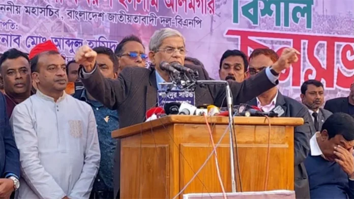 শেখ হাসিনার পতনের পর মানুষ শান্তিতে ঘুমাতে পারছে মির্জা ফখরুল