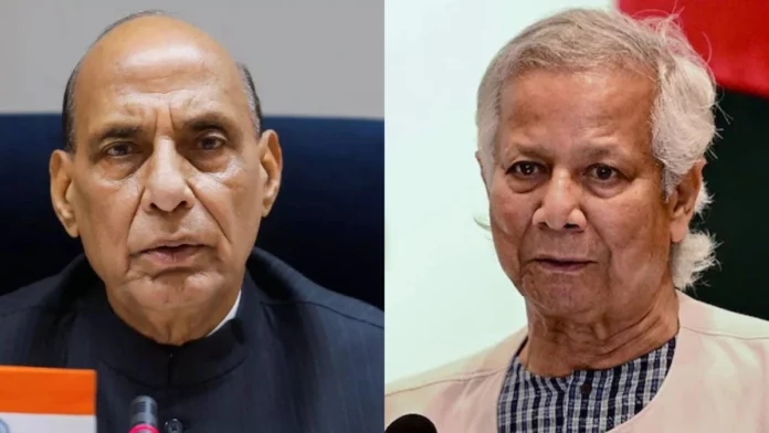 মোহাম্মদ ইউনুসকে কড়া হুশিয়ারি দিলেন ভারতের প্রতিরক্ষা মন্ত্রী রাজনাথ সিং